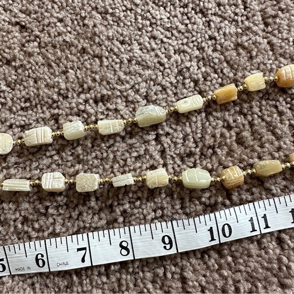 Vintage Costume Jewelry Beaded Rock Necklace - Picture 4 of 9
